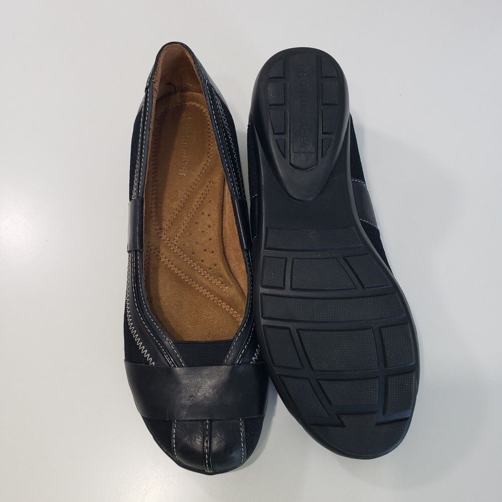 Naturalizer Women's Black Leather Flats, Size 8 M - Picture 7 of 8
